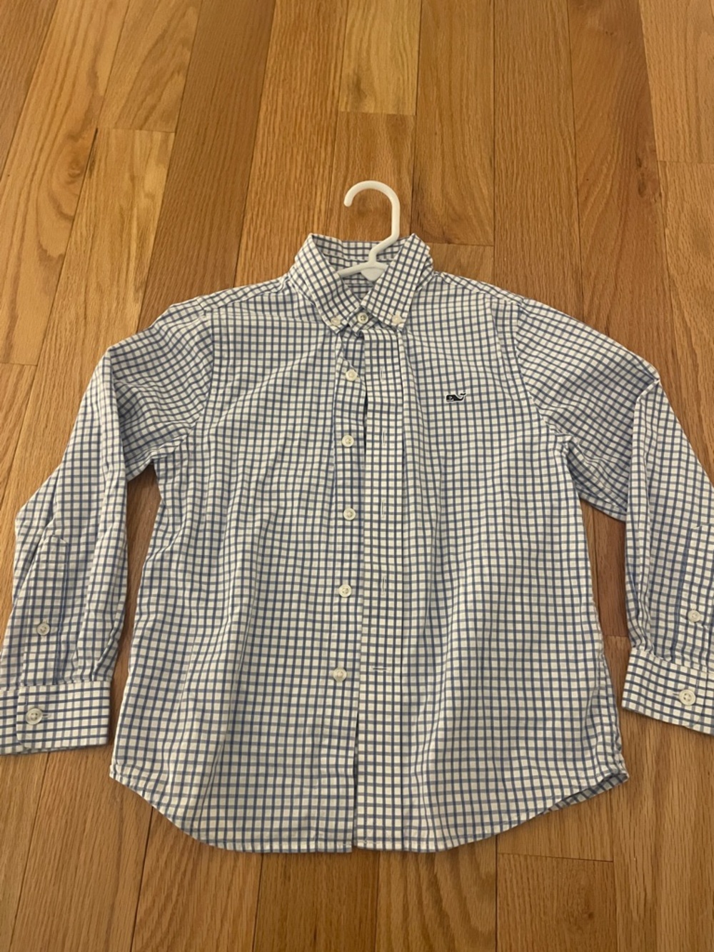Vineyard Vines Blue and White Check Button-Down Shirt